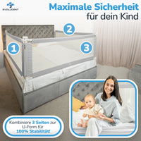 Drei Bettgitter für drei Bettseiten
