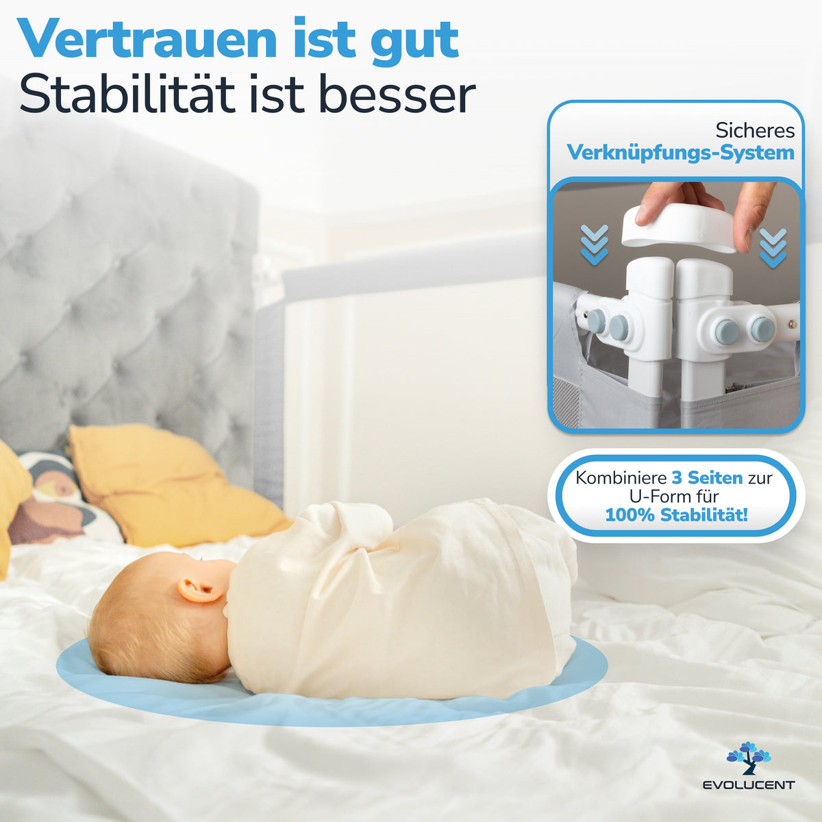 Premium Bettgitter: stabiles Verbindungssystem