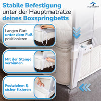 Befestigung am Boxspringbett: Gurt unter der Hauptmatratze